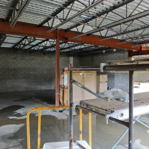 Pritzlaff Conservation Center Construction, looking northwest across first floor common area