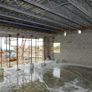 Pritzlaff Conservation Center Construction, Exhibit Room, looking southwest