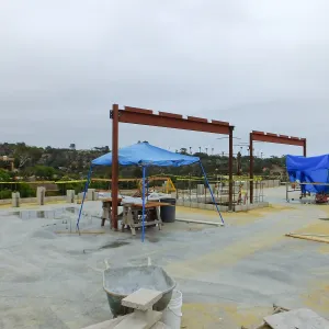 Pritzlaff Conservation Center Construction, looking southeast across Administrative office area
