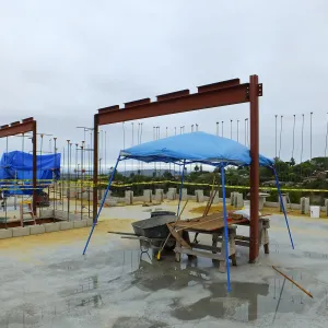 Pritzlaff Conservation Center Construction, looking southwest across Administrative office area