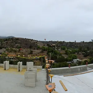 Pritzlaff Conservation Center Construction, panorama from south deck doorway