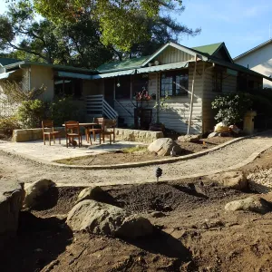 Home Demonstration Garden Renovation, view 13, looking towards southeast corner of Cottage