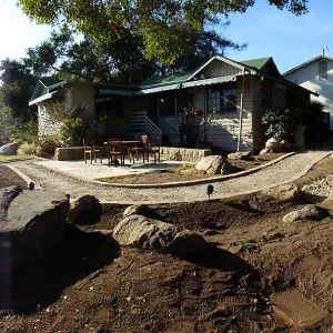 Home Demonstration Garden Renovation, view 12, panorama from southeast of Cottage