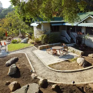 Home Demonstration Garden Renovation, view 16, looking towards southeast corner of Cottage