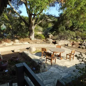 Home Demonstration Garden Renovation, view 19, looking southeast from south entrance of Cottage