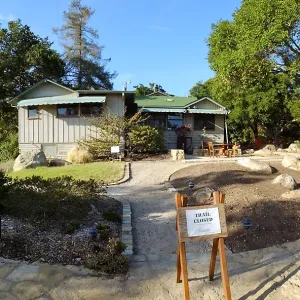 Home Demonstration Garden Renovation, view 21, panorama of south side of Cottage