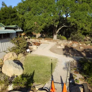 Home Demonstration Garden Renovation, view 28, looking east from deck
