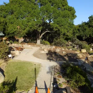 Home Demonstration Garden Renovation, view 29, looking east from deck