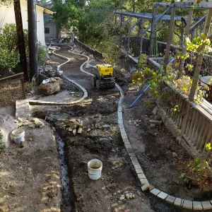 Home Demonstration Garden Renovation, view 33, looking south along path west of Herbarium