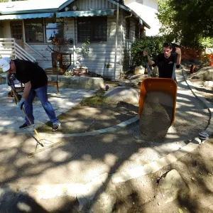 Home Demonstration Garden Renovation, Eco-Pave installation