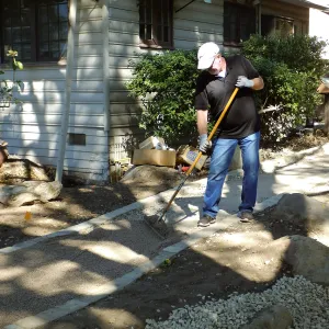 Home Demonstration Garden Renovation, Eco-Pave installation