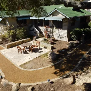 Home Demonstration Garden Renovation, view 14, looking towards southeast corner of Cottage