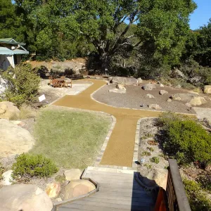 Home Demonstration Garden Renovation, view 28, looking east from deck