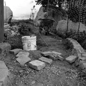Home Demonstration Garden Renovation, stonework