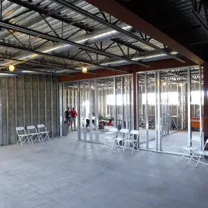 Pritzlaff Conservation Center Construction, looking southwest across Research workstation area