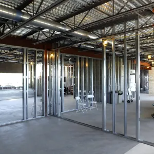 Pritzlaff Conservation Center Construction, looking southeast across wet lab area