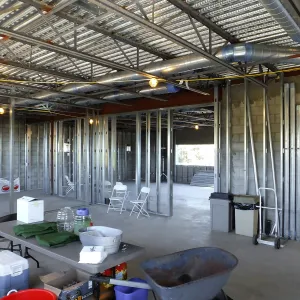Pritzlaff Conservation Center Construction, looking northeast across dry lab area