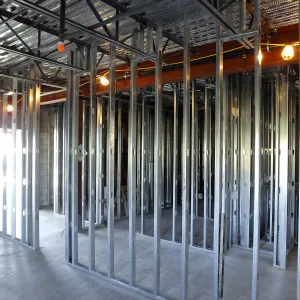 Pritzlaff Conservation Center Construction, looking southwest across first floor common area