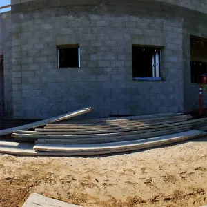 Pritzlaff Conservation Center Construction, looking southeast across first floor common area