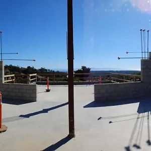 Pritzlaff Conservation Center Construction, panorama of south side of second floor
