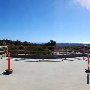 Pritzlaff Conservation Center Construction, panorama from south deck doorway