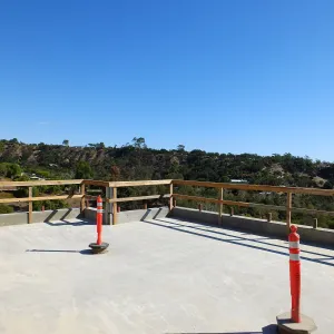 Pritzlaff Conservation Center Construction, looking southeast across deck