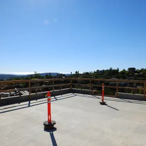 Pritzlaff Conservation Center Construction, looking southwest across deck