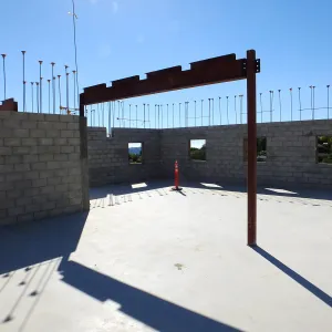 Pritzlaff Conservation Center Construction, looking southwest across Administrative office area