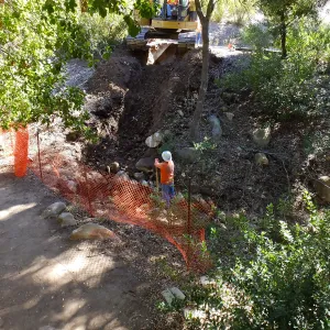 Pritzlaff Conservation Center Construction, Storm Drain installation, Arroyo