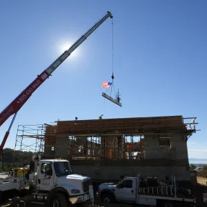 Pritzlaff Conservation Center Construction, Topping Off