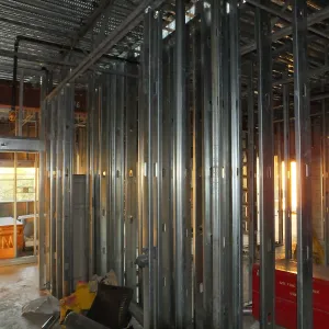 Pritzlaff Conservation Center Construction, looking southeast across first floor common area
