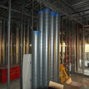 Pritzlaff Conservation Center Construction, looking northeast across first floor common area