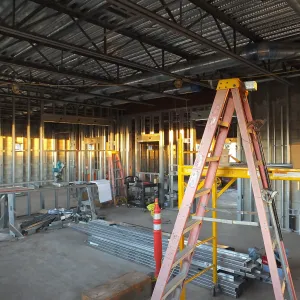Pritzlaff Conservation Center Construction, looking northeast across dry lab area