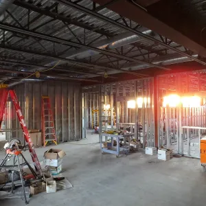 Pritzlaff Conservation Center Construction, looking southwest across Research workstation area