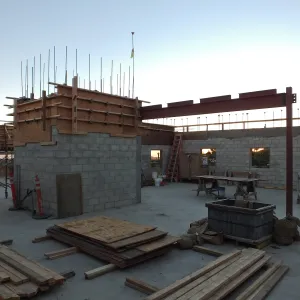 Pritzlaff Conservation Center Construction, looking southwest across Administrative office area