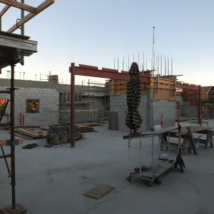Pritzlaff Conservation Center Construction, looking southeast across Administrative office area