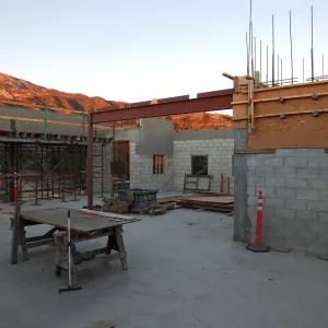 Pritzlaff Conservation Center Construction, looking northeast across Administrative office area