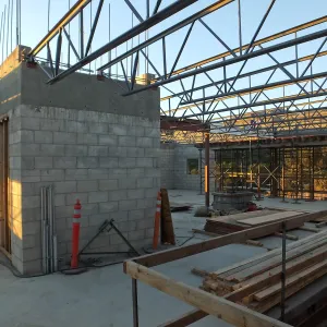 Pritzlaff Conservation Center Construction, looking northwest across Administrative office area