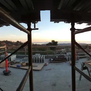 Pritzlaff Conservation Center Construction, panorama from south deck doorway