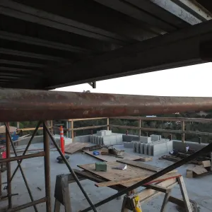 Pritzlaff Conservation Center Construction, looking southeast across deck