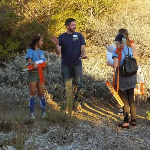 UCSB students learning how to make plant and tissue collections