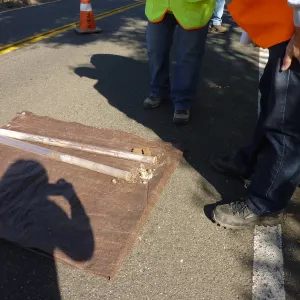 Sewer Crew on Mission Cyn Rd, core samples