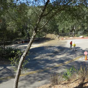 Sewer work, Mission Cyn Rd
