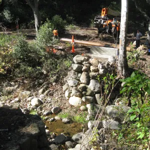 Bridge supports for the Campbell Bridge have arrived