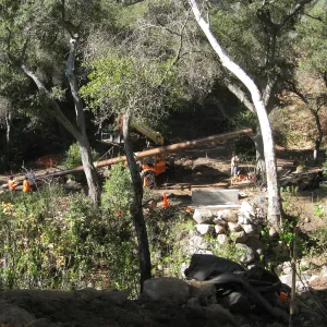 Bridge supports for the Campbell Bridge have arrived