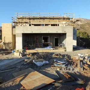 Pritzlaff Conservation Center Construction, south wall 