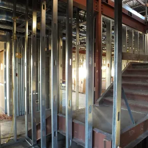 Pritzlaff Conservation Center Construction, looking northwest across Research area 