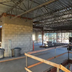 Pritzlaff Conservation Center Construction, looking northwest across Administrative office area 