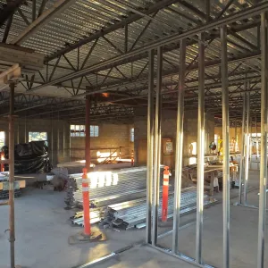 Pritzlaff Conservation Center Construction, looking southeast across Administrative office area 