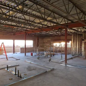 Pritzlaff Conservation Center Construction, looking southwest across Conference/Training area 